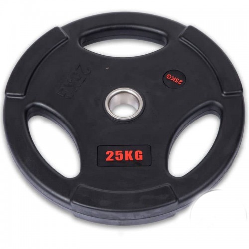 Диски обгумовані Life Fitness з потрійним хватом і металевою втулкою 25кг (d-51мм), код: SC-80154B-25-S52