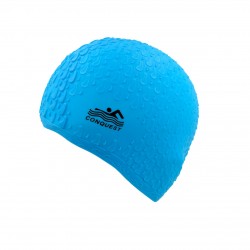Шапочка для плавання силіконова Conquest YM-JY блакитний, код: 18247-SNS