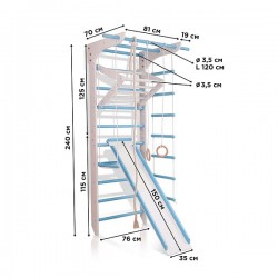 Спортивний куточок SportBaby 3-Lux 760х2400 мм, білий, код: 3-Lux 3-240 Спортивний куточок SportBaby 3-Lux 760х2400 мм, білий, код: 3-Lux 3-240