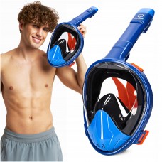 Маска для снорклінгу зі складною трубкою Tsunami L/XL повнолицьова, синій, код: P-5905973405461