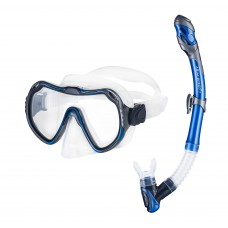 Набір для плавання (маска та трубка) Aqua Speed Java+Elba синій, код: 5908217682055