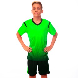Футбольна форма підліткова PlayGame Brill розмір 24, ріст 120, салатовий-чорний, код: 04-F_24LGBK