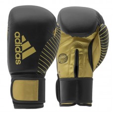 Рукавички з ліцензією Adidas Wako для боксу та кікбоксингу, 10oz, чорно-золотий, код: 15581-874