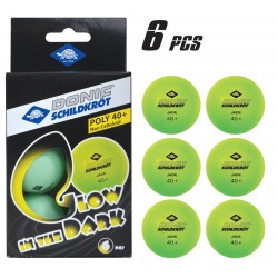 М"ячі Donic Glow in the dark (6шт.) 40+ green, код: 4000885085075