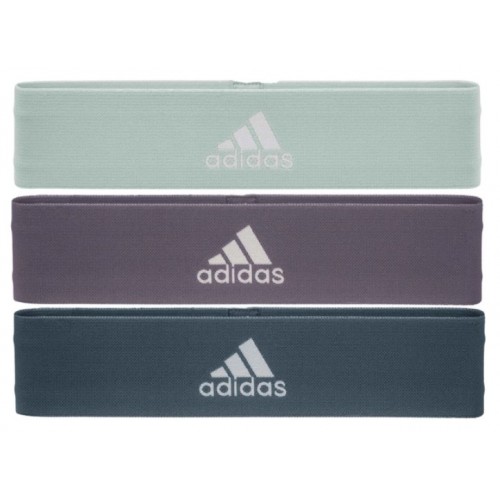 Набір еспандерів Adidas Resistance Band Set (L, M, H) 700х76 мм, зелений, фіолетовий, темно-синій, код: 885652018753