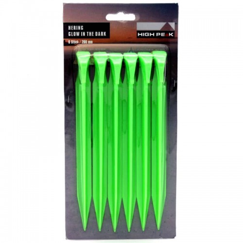 Кілки High Peak Glow in the Dark ABS Peg 20 см 6 шт. Luminous Green (42202), код: 929003-SVA