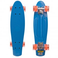 Скейтборд пластиковий Penny Led Wheels 22in з світяться колесами синій-помаранчевий, код: SK-5672-2-S52
