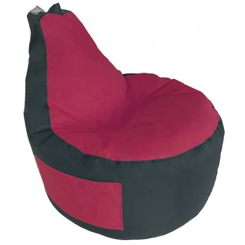 Крісло груша з кишенею Tia-Sport Люкскомфорт, оксфорд, 900х800 мм, малиновий-чорний, код: sm-0430-5