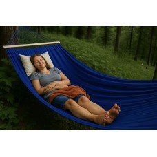 Монотонний гамак з планкою WCG Wish двомісний XXL 2000х1500 мм, синій, код: HW-08Bl-2-IF
