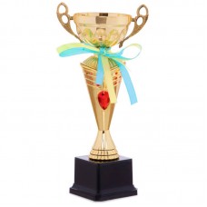 Кубок спортивний з ручками PlayGame Flame 260мм, золотий, код: Y153C-S52
