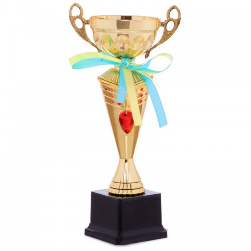 Кубок спортивний з ручками PlayGame Flame 260мм, золотий, код: Y153C-S52