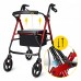 Роллер для ходьби 4Fizjo складний, зі сумкою, чорний-червоний, код: P-5905973406901