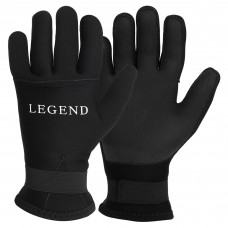Рукавички для дайвінгу Legend XL (10-11), чорний, код: PL-6110_XL