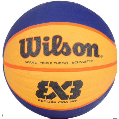 М'яч баскетбольний Wilson Fiba 3X3 Replica №6, синій-жовтий, код: 887768403096