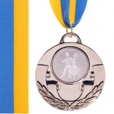 Медаль спортивна зі стрічкою PlayGame Aim Танці срібна, код: C-4846-0052_S