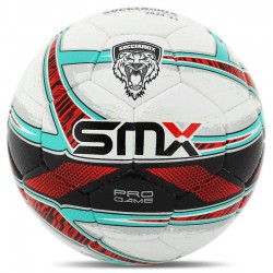 М"яч футбольний професійний Soccermax №5 PU, білий-червоний, код: FB-5049_R
