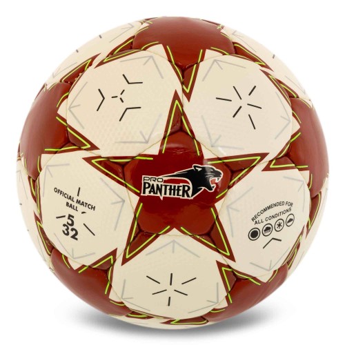 М"яч футбольний Ballonstar Crystal №5 PU, білий-червоний, код: FB-7933_R