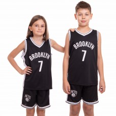 Форма баскетбольна дитяча PlayGame NBA Brooklyn 7 S (8-10 років) 130-140см, чорний-білий, код: 3581_MBKW-S52