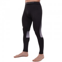 Компресійні штани тайтси чоловічі Lidong XL, зріст 175-180, чорний-сірий, код: UA-501-1_XLBK