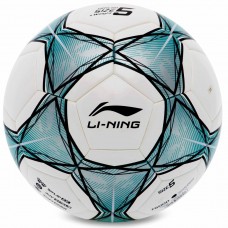 М'яч футбольний LI-Ning №5, білий-бірюзовий, код: LFQK635-4-S52