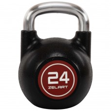 Гиря змагальна цільна чавунна з CPU покриттям та хромованою ручкою Zelart 24кг, чорний, код: TA-4756-24 Гиря змагальна цільна чавунна з CPU покриттям та хромованою ручкою Zelart 24кг, чорний, код: TA-4756-24