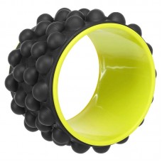 Колесо для йоги масажне FitGo Wheel Yoga 230 мм, чорний-салатовий, код: FI-6205_BKLG