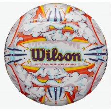 М"яч волейбольний Wilson Graffiti Peace VB №5, білий-помаранчевий, код: 97512648615