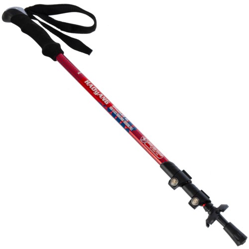 Палка трекінгова для скандинавської ходьби з пробковою ручкою HAOyANG 65-135см, червоний, код: TY-2954_R Палка трекінгова для скандинавської ходьби з пробковою ручкою HAOyANG 65-135см, червоний, код: TY-2954_R