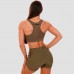 Спортивний топ GymBeam Clothing Mesh Panel Olive XS, оливковий, код: 219741-GB