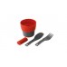 Набір туристичного посуду Robens Leaf Meal Kit Fire Red (690276), код: 929209-SVA