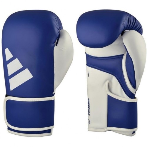 Боксерські рукавички Adidas Speed 165 з ліцензією WAKO, 10oz, синій-білий, код: 15581-1138
