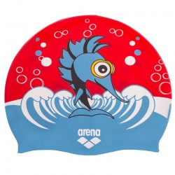 Шапочка для плавання дитяча Arena AWT Multi червоний-блакитний, код: AR91925-20_RN