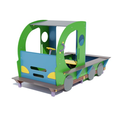 Гімнастичний комплекс Miros "Авто з пісочницею" 2370х1400х1470 мм, код: DIO406