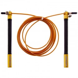 Скакалка швидкісна професійна Zelart зі сталевим тросом 3м золотий, код: FI-5345_Y Скакалка швидкісна професійна Zelart зі сталевим тросом 3м золотий, код: FI-5345_Y