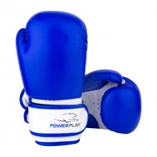 Боксерські рукавиці PowerPlay JR синьо-білі 6 унцій, код: PP_3004JR_6oz_Blue/White