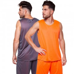 Форма баскетбольна чоловіча двостороння сітка PlayGame Lingo Stalker 5XL (ріст 185-190) помаранчево-сірий, код: LD-8300_5XLORGR