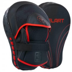 Лапа вигнута для боксу та єдиноборств Zelart 190x50x260 мм, 2шт, чорний-червоний, код: BO-3875_BK