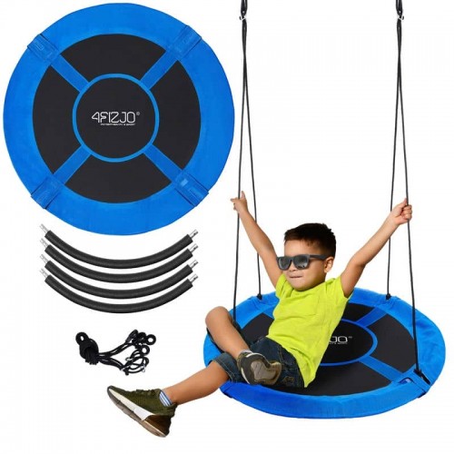 Гойдалка-гніздо кругла 4FIZJO L 100 см Black/Blue, код: P-5907739314529 Гойдалка-гніздо кругла 4FIZJO L 100 см Black/Blue, код: P-5907739314529