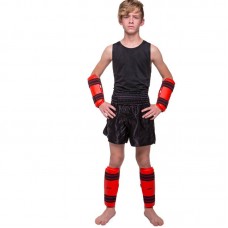 Захист гомілки і передпліччя FitBox L червоний, код: BO-4382_LR Захист гомілки і передпліччя FitBox L червоний, код: BO-4382_LR