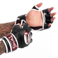 Рукавички для змішаних єдиноборств MMA Twins XL чорний, код: GGL-6_XLBK