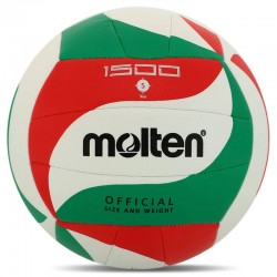 М"яч волейбольний Molten PVC №5 білий-зелений-червоний, код: V5M1500 М"яч волейбольний Molten PVC №5 білий-зелений-червоний, код: V5M1500