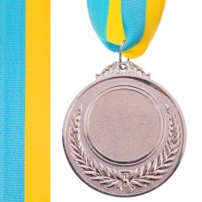 Заготівля медалі зі стрічкою SP-Sport HIT 6см срібний, код: C-3218_S-S52