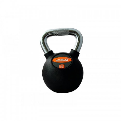 Гиря LiveUp Rubber Kettel Dumbell 20 кг, чорний, код: 6951376138764 Гиря LiveUp Rubber Kettel Dumbell 20 кг, чорний, код: 6951376138764