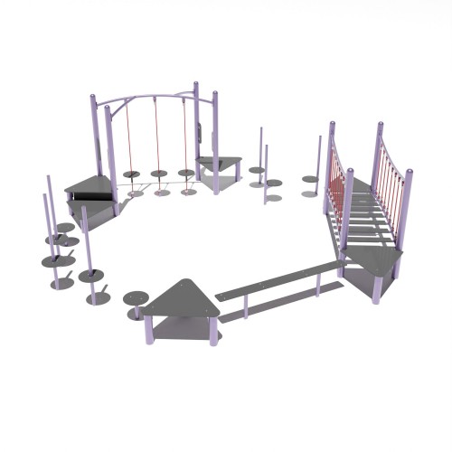 Дитячий ігровий канатний комплекс Miros 5000х4900х1750 мм, код: LK229