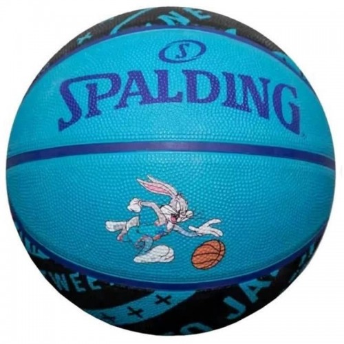 М"яч баскетбольний Spalding Space Jam Tune Squad B №5, синій-чорний, код: 689344413488