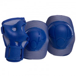 Комплект захисту Zelart Enjoyment M (8-12 років) синій, код: SK-4684_MBL