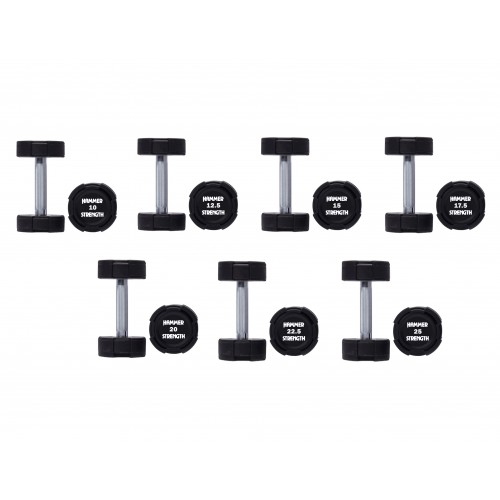 Гантельний ряд Hammer Strength TPU 10-25 кг (7 пар), 245 кг, код: 523474-AX