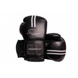 Боксерські рукавиці PowerPlay чорний-білий, 14 унцій, код: PP_3016_14oz_Black/White