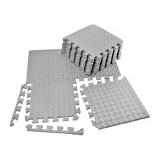 Татамі мат (хвіст ластівки) EasyFit 8 шт, 300х300х10мм, сірий, код: EF-1950-30-GY