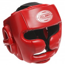 Шлем боксерский с полной защитой Zelart L, красный-серебряный, код: BO-1367_LR-S52